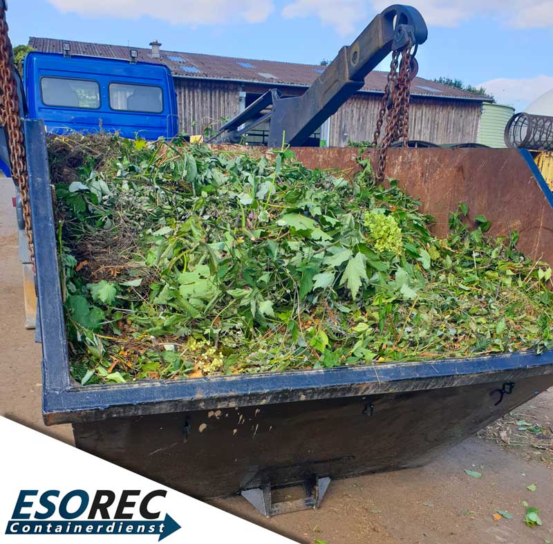 Container für Grünschnitt und Gartenabfälle | Containerdienst ESOREC