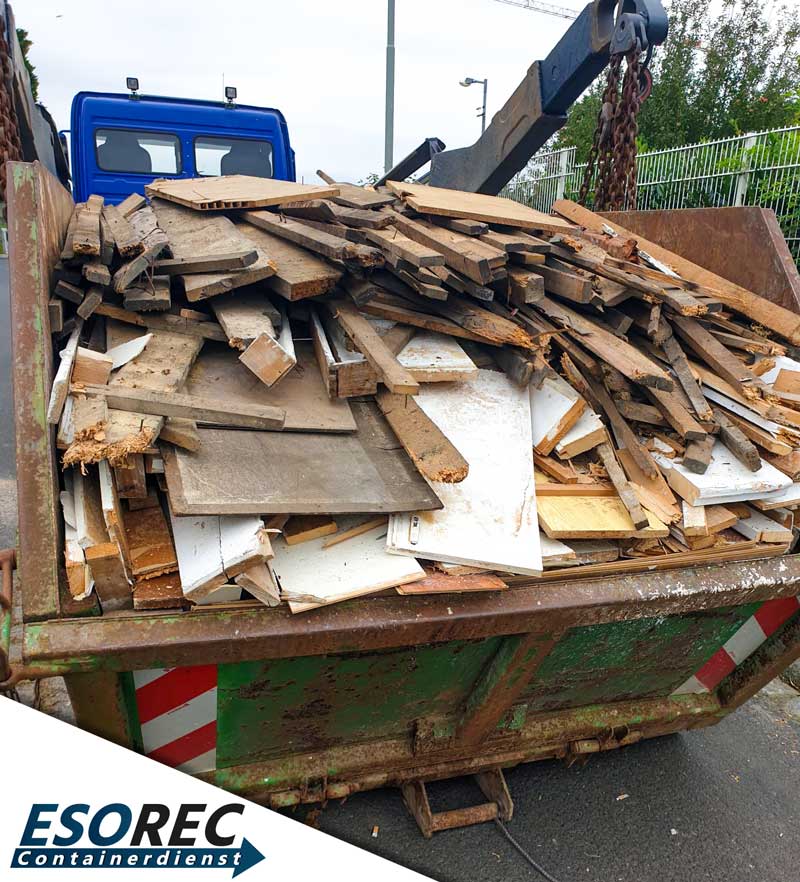 Container für Holz, Bauholz und Sperrmüll | Containerdienst ESOREC